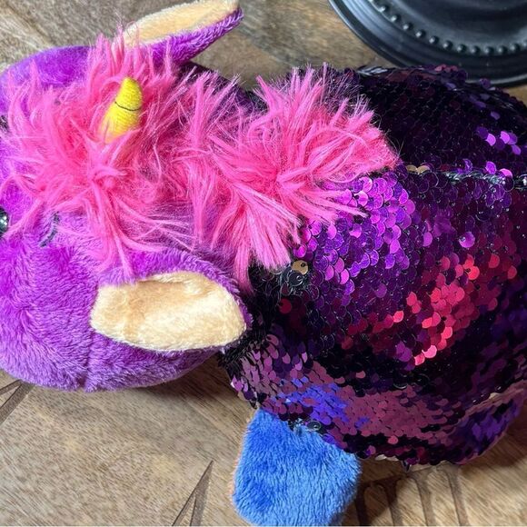 11” Flip-A-Zoo Geo Giraffe Ava Hippo Stuffed Animal
Plush Toy Reversible Sequins - Picture 3 of 16